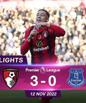 ไฮไลท์ฟุตบอลพรีเมียร์ลีก 2022_23 สัปดาห์ที่ 16 - บอร์นมัธ พบ เอฟเวอร์ตัน